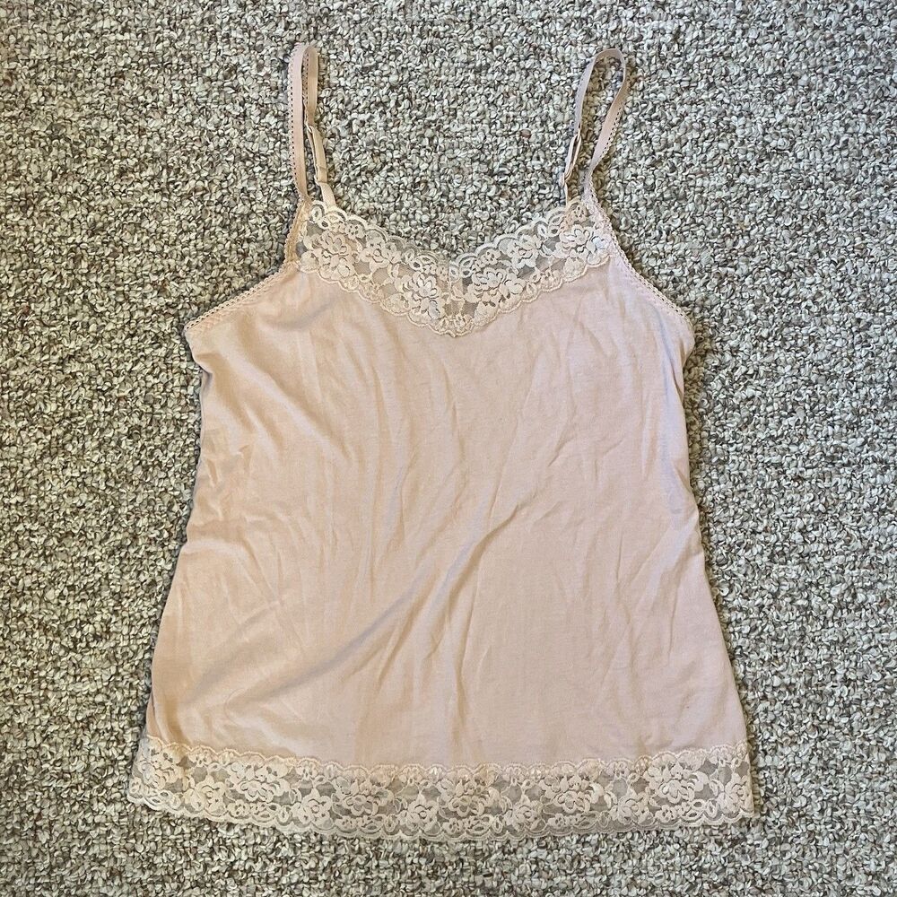 Elle Y2K Lace Cami Size S Small Light Pink Fairy Camisole Tank Top Feminine